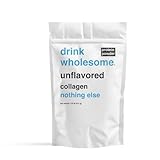 drink wholesome Unflavored Collagen Protein Powder for Sensitive Stomachs | Minimally Processed, Whole-Food Protein | Additive-Free, Dairy-Free, Gluten-Free | Low FODMAP