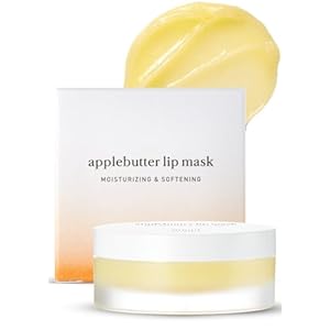 NOONI Applebutter Lip Mask with Shea Butter and Vitamins | Korean Overnight Hydrating Lip Butter, Balm, Moisturizing, Softening, Long-lasting, 0.42 oz.