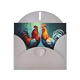 Améliorez vos vœux de vacances avec la carte de vœux Gray YYHWHJDE Cute Rooster Chickens, une carte de Noël parfaite qui brille avec un lustre perlé sous la lumière, faisant ressortir vos vœux festifs. Son papier nacré haut de gamme assure une livraison de votre message avec style.