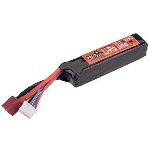 Lancer Tactical LiPo 11.1V Airsoft Battery 600 mAH 20C Dean Small Size Two Pack