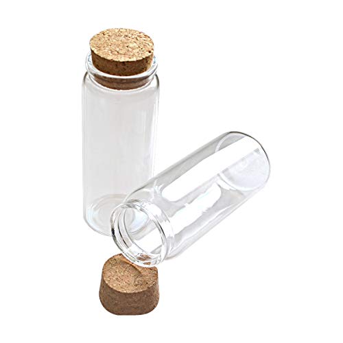 Elysaid 2Pcs Empty Clear Glass Bottles Vials With Cork Stopper Storage Jars 47Mm Bottle Diameter (47X120X33Mm 150Ml) #TOP6