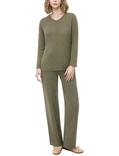 Ensemble loungewear confortable anti-froid avec poches pour femme