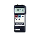 Manometer Gas Pressure Tester/Fieldpiece Manometer/Dual Port Manometer for HVAC Systems, cleanrooms, Laboratories, Industrial Process Control, Pneumatic Systems; Model: PM-9107