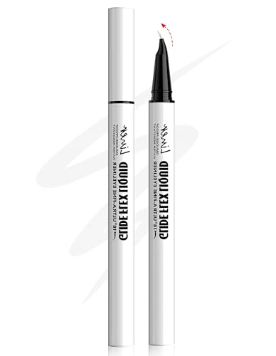 Erinde Waterproof Liquid Eyeliner, Long Lasting Smudge-Proof Intense White Eye Liner for Women, High Pigmented Precision Felt Tip Liquid Eye Liner, Professional Makeup Essential, Quick Dry #01 White