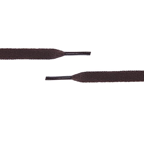 Image of Flat Shoelaces 5 /16 inch Wide Shoe Lace 2 Pair - For Canvas Sneaker Athletic Tennis Shoe Laces