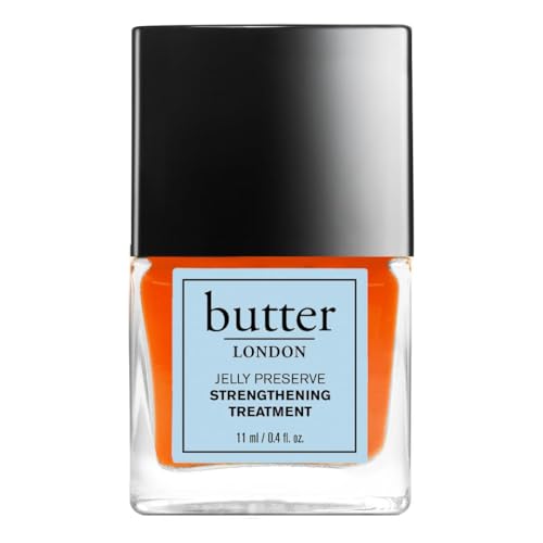 butter LONDON Nail Strengthener for Damaged Nails, Jelly Preserve - Translucent Finish Nail Polish Strengthens, Nourishes & Rejuvenates Nail Beds & Roots - Nail Care Products