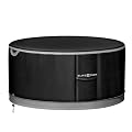EliteCover 36 inch 600D Heavy Duty Outdoor Fire Pit Cover Round with Waterproof,UV & Fade Resistant, Firepit Covers Round