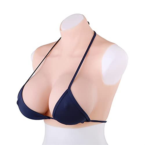 Faux seins réalistes col haut pour révéler votre véritable féminité