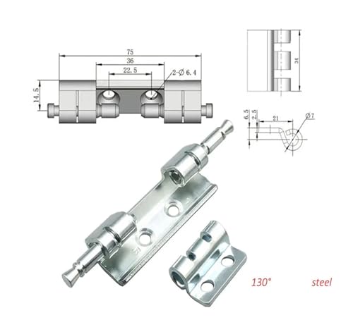 Charnière de porte amovible pour coffret d'alimentation et boîtier de commande