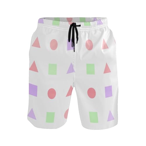 Geometry Mens Swim Trunks Quick Dry Beach Shorts with Pocket S 23031692