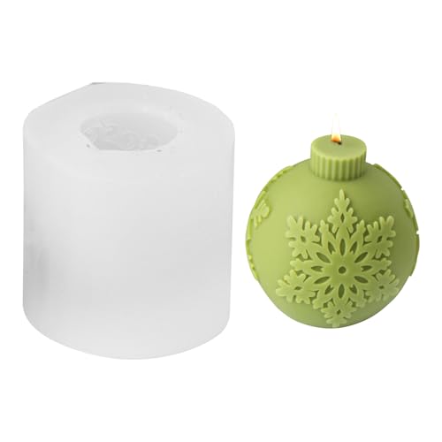 Molde de silicona para velas navideñas, moldes de silicona, moldes de Navidad, bolas de Navidad, moldes para velas de fundición, molde de silicona, molde de velas, molde de silicona para Navidad para