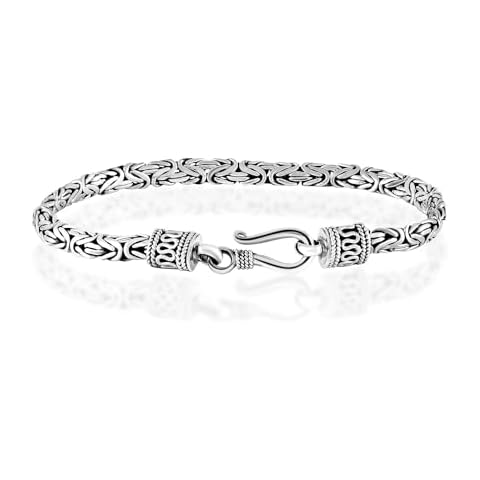 Byzantine Silver Chain Bracelet for Men Cover