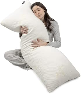 Milliard Luxury Bolster/Full Body Pillow with Shredded Memory Foam, Long Pillow with Ultra Soft Removable Cover