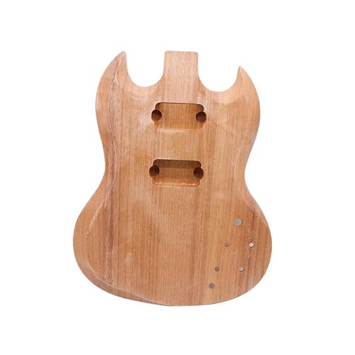 半完成ギター本体 オクメ材ボディ HH ピックアップホール SG エレキギターパーツ用