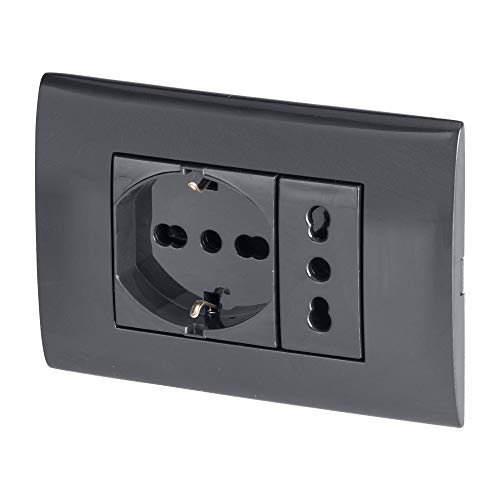 Unitec, 40498, Presa elettrica FR da incasso, colore: Bianco