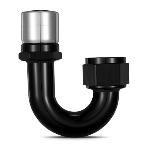 EVIL ENERGY 16AN 180 Degree Crimp Swivel Hose End Fitting for CPE Braided Hose
