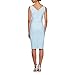 Alex Evenings Women's Slimming Short Ruched Dress with Ruffle (Petite and Regular), Light Blue, 16
