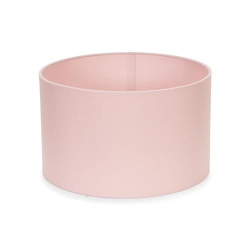 MiniSun | Small Modern Blush Pink Fabric Drum Light Shade | Lamp Shades Home Décor & Improvement Essential | 25cm Shade Width
