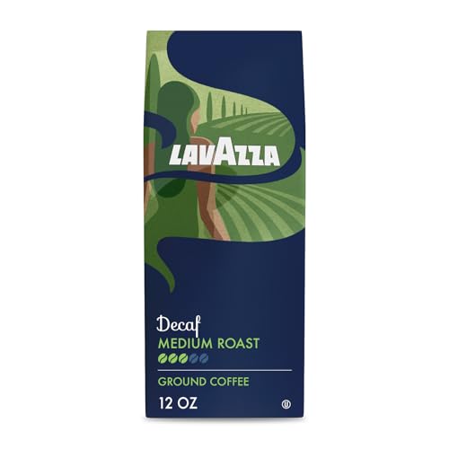 Lavazza Decaf Ground Coffee, Medium Roast, 100% Arabica, 12 oz Bag (Pack of 1)