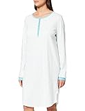 CALIDA Damen Nachthemd Sweet Dreams, grün aus 100% Baumwolle, moderne Schnittführung mit soften Bündchen, Größe: 36/38