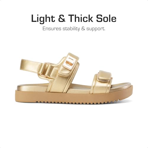 Image of DREAM PAIRS Girls Sandals Casual Open Toe Two Adjustable Strapped Sandals with Hook and Loop for Little Kid /Big Kid