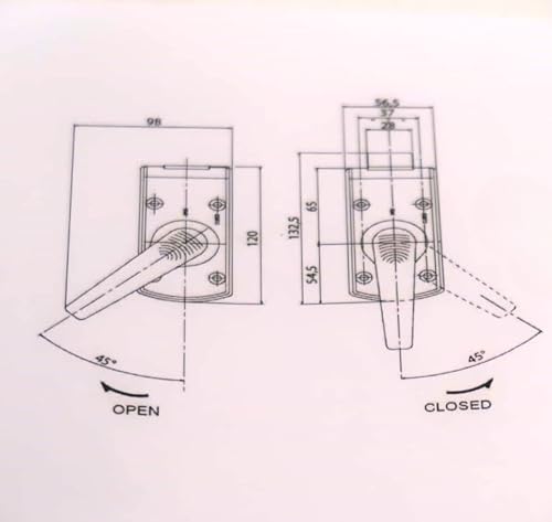 Generic Türschloss für Wohnmobil, Wohnwagen, Boot, Caravan, Wohnmobil, Weiß, Rad nach rechts