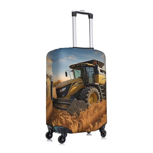 Travel Luggage Cover Elastic Anti-Scratch Suitcase Protector Washable Travel Suitcase Cover Farm Tractor Harvest Luggage Protector Fits 18-32 Inch Suitcase3