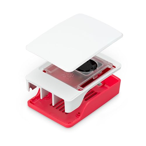Image of PiDuino Raspberry Pi Official Case with PWM Fan - Red /White