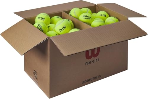 Wilson Triniti Tennis Balls, Yellow, 100% Recyclable Cardboard Packaging, Sustainable Professional Sports Equipment