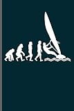  Evolution of Windsurfing: Wind Surfing Water Sports notebooks gift (6\"x9\") Dot Grid notebook to write in