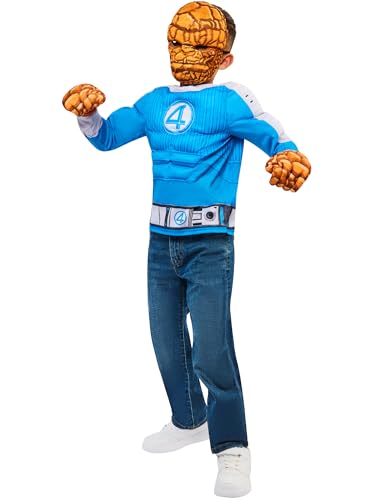 Rubies Disfraz oficial de Los Cuatro Fantásticos, disfraz infantil de The Thing, talla de 5 a 6 años
