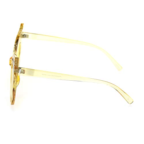 Star Engraving Sparkle Bat Shape Cat Eye Retro Sunglasses3