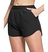 BALEAF Women's 3" Running Shorts Quick Dry No Liner Athletic Workout Track Shorts Zipper Pockets