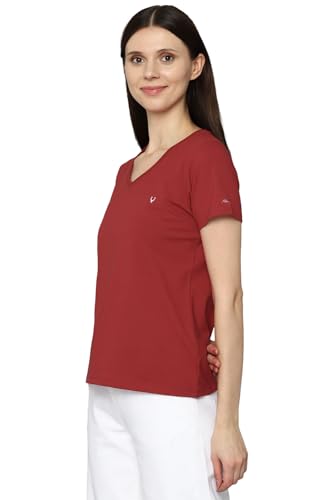 Image of Allen Solly Women's V‑Neck T‑Shirt | Comfortable Fit, Soft Fabric, Effortless Daily Styling