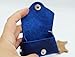 Handmade Genuine Leather Coin Purse, Snap Closure, Tiny (Sax Blue, x)