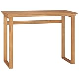 Design robuste en teck : ce bureau en teck massif, avec des dimensions de 100 x 45 x 75 cm (l x P x H), offre une stabilité et une durabilité exceptionnelles, ce qui en fait un choix fiable pour votre bureau à domicile.