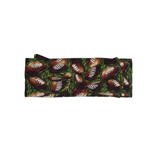Grass American Football Print Baby Girl Bows Headbands Baby Girls Newborn Headbands Infant Toddlers 0-6 Months