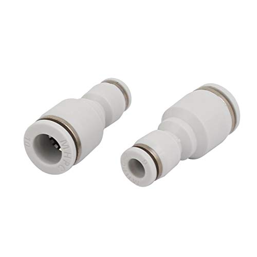 Quick Fitting 2 pcs 10mm to 6mm Push in Joint Straight Pneumatic Tubing Connector
