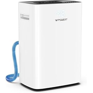 5500 Sq.ft Dehumidifier for Basement, Wpsoert 80 Pints Dehumidifiers for Home, Large Room with Drain Hose, Intelligent Humidity Control, 6 L Water Tank, Auto Defrost, 24 H Timer, Child Lock