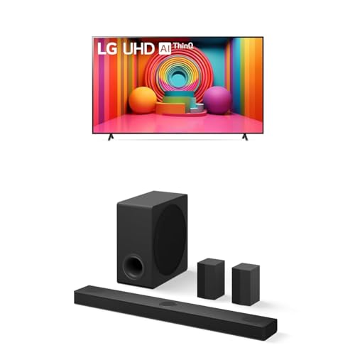 Image of LG 86-Inch Class UT75 Series LED Smart TV 4K Processor Flat Screen with Alexa Built-in (86UT7590PUA, 2024),LG 5.1.3 ch. Sound Bar with Wireless Dolby Atmos and Rear Speakers