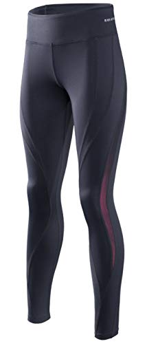 RION High Waisted Compression Leggings for Women Squat Proof Exercise Pants Black Medium