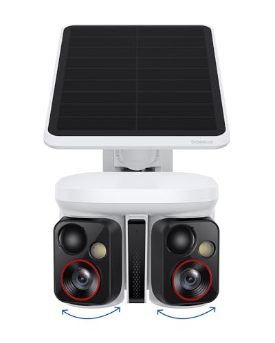 Baseus X1 Pro Dual-Tracking Solar Security Camera Outdoor Wireless Dual 3K AI Cameras 300 Pan Color Night Vision 8 Zoom Local Storage up to 512GB IP65 No Subscription