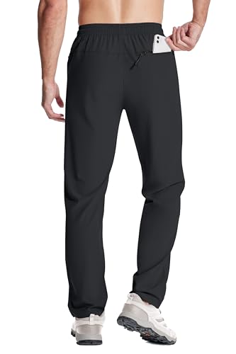 MAGNIVIT Men's Sweatpants with Zipper Pocket Lightweight Quick Dry Athletic Pants Elastic Waist Casual Jogger Gym Hiking Pant2