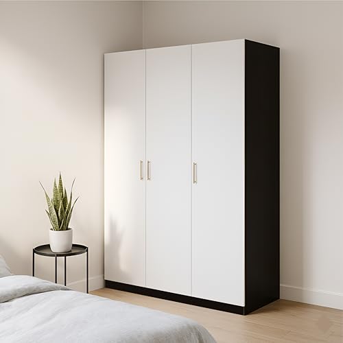 Image of Callas 3 Door Wooden Wardrobe for Bedroom | Engineered Wood Almirah with Hanging Rod, Lockable Door & Drawer, |1 Year Warranty with Free Installation