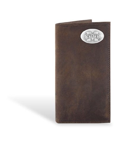 ZEP-PRO Mississippi State Leather Crazy Horse Brown Long Wallet