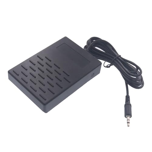 Piano Sustain Pedal Momentary Footswitch Multiuse Sturdy 3.5mm Plug Piano Keyboard Pedal for Drum Hand-roll Piano Performance