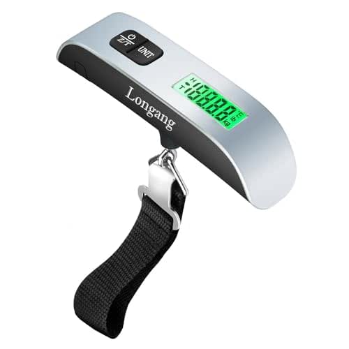 Digital Hanging Luggage Scale with Backlit for Travel, Portable Handheld