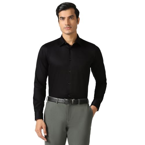 Image of blackberrys Men Non Iron Shirt with Smooth Finish, Full Sleeves and Balanced Tailoring | Suitable for Office Styling, Workplace Dressing and Professional Settings