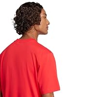 adidas Herren Essentials Linear Single Jersey Shirt, Pure Ruby/Black, L – Ansicht 3