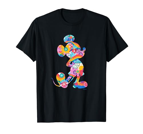 ディズニー ミッキーマウス プライド ポーズ レインボー アイコン フィル 落書き Tシャツ - Disney(ディズニー) - 商品画像